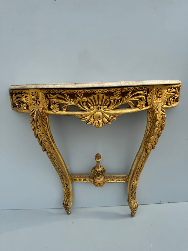 Consolle foglia oro