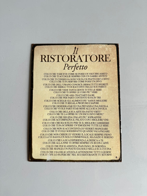 Il ristoratore perfetto