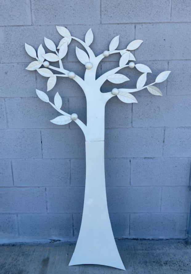 Albero della vita in ferro bianco da parete grande stile vintage