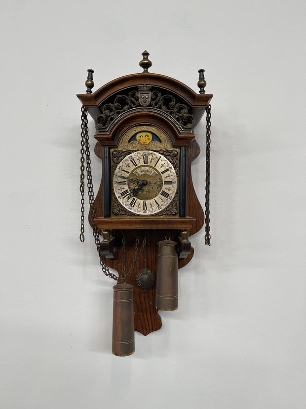 Orologio da parete fasi lunari olandese vintage