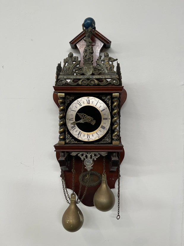 Orologio olandese a pendolo anni 50 in ottone